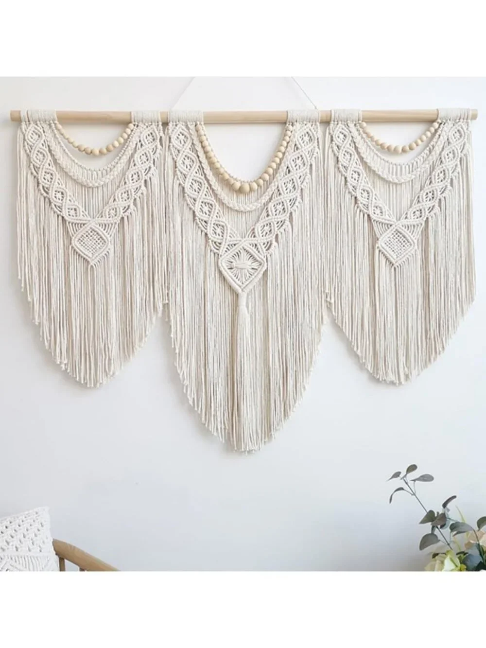 Large Macrame Wall Hanging - Boho Tapestry Decor for Living Room & Bedroom